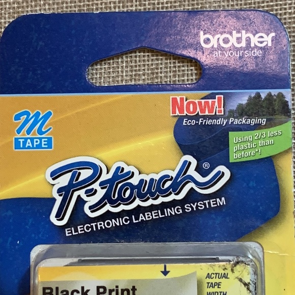 Brother P-Touch M-131 Tape: Black Print on Clear 1/2 Inch Wide - Picture 2 of 6